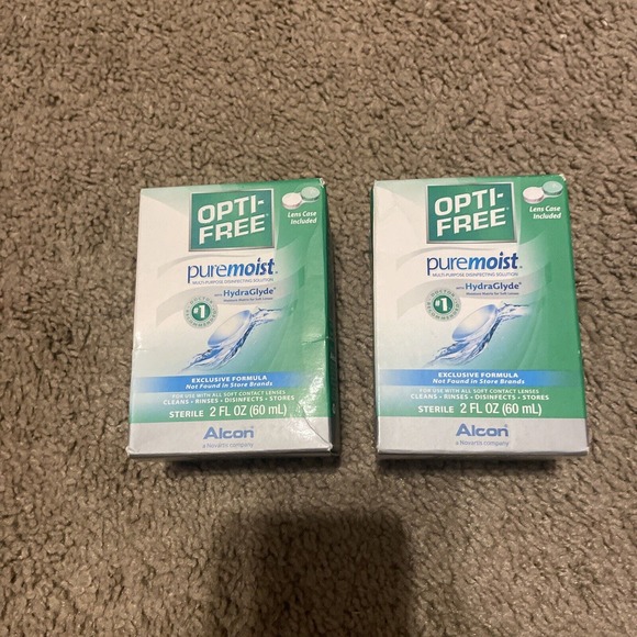 OPTI-FREE Puremoist Multipurpose Disinfecting Solution 2OZ Lot of 2‎ New - Picture 1 of 5